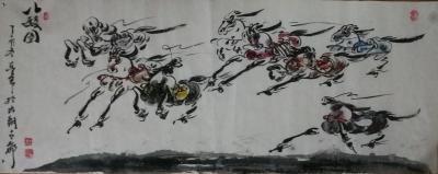 王东帝日记-八骏图（小六尺180*70）！王东帝绘画王国【图2】