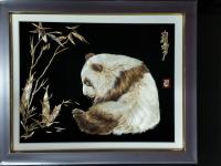 艺术家柏波日记:2017年12月4日下午3点柏波麦秆画【熊猫图(春梦)】在中【图2】