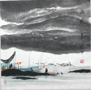 艺术品图片：艺术家18637670897国画作品名称《雨后》价格380.00 元