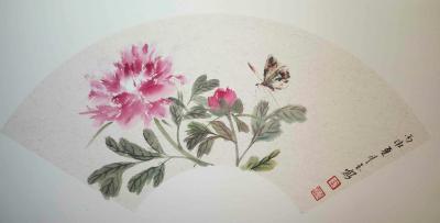 李玉凤日记-花鸟扇面【图3】