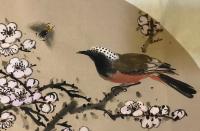 艺术家石广生日记:最近迷上画扇面，因为工作忙没时间画大画。短短的一点时间就可以【图0】