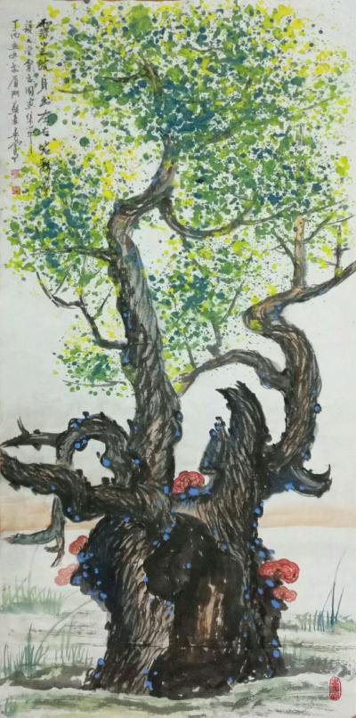 苏进春日记-海南护元堂国画灵芝图【图3】