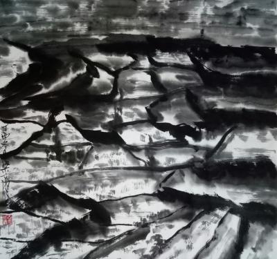 梁京日记-自然野逸……《水墨梯田……》【图1】