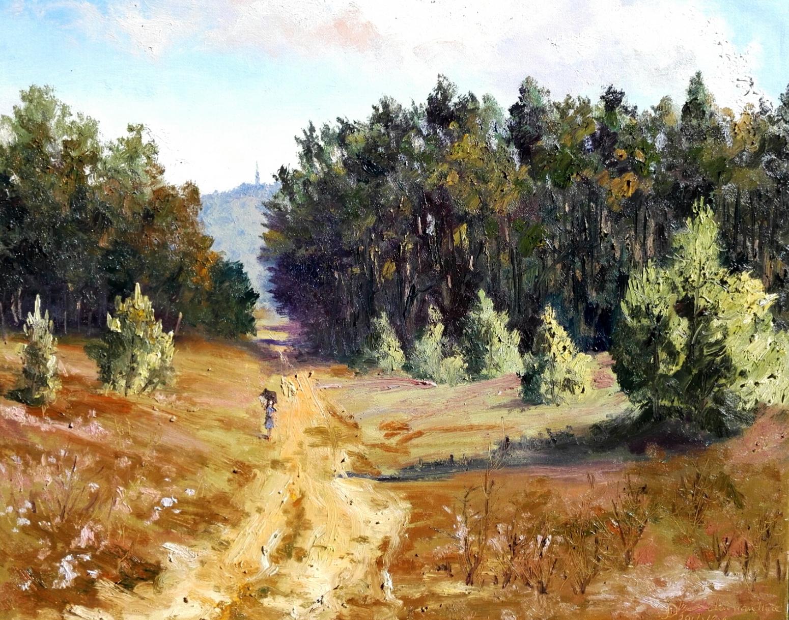 戴建华油画作品《写生云南楚雄紫溪山》