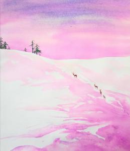 王征明国画作品《霞》议价