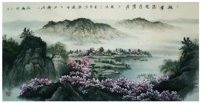 刘剑刚日记-国画作品:《莫道山僧无伴侣，猕猴长在古松枝》，《桃华源里得春多》，尺寸138x6【图2】