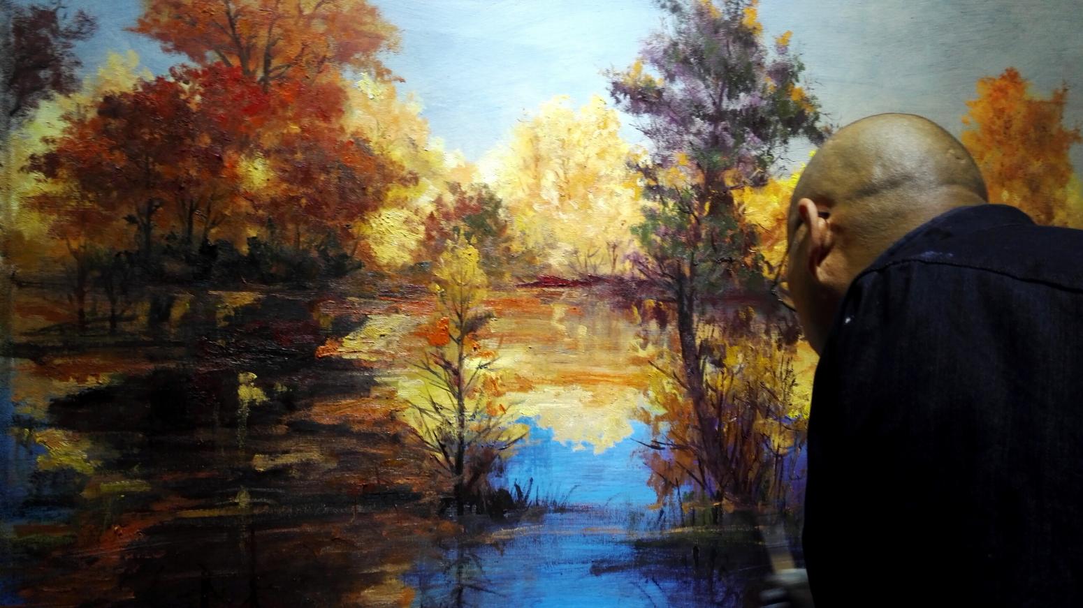 戴建华油画作品《高原金秋》