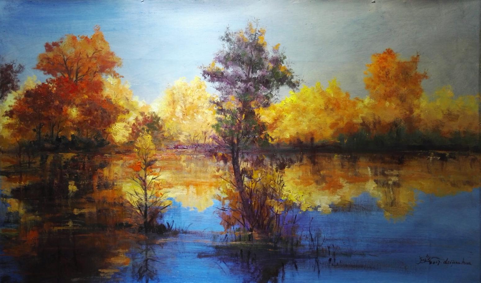 戴建华油画作品《高原金秋》【图0】