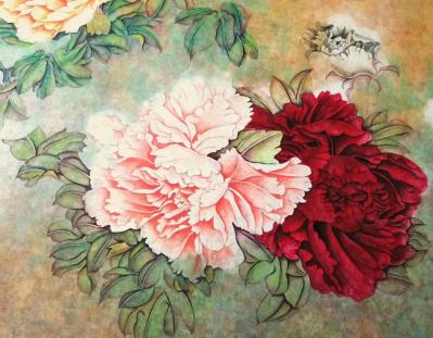 赵梅日记-工笔画精细，此幅画已画1月之久，半个多月能否完成？【图1】