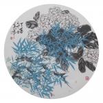 王立军日志-四尺对开团扇作品【图1】