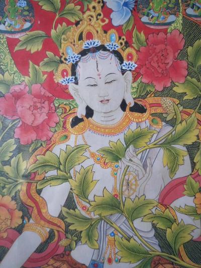 战乃明日记-2006年作品重彩白度母，自己看了也有一点点感动。【图2】