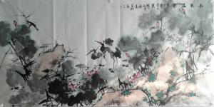 艺术品图片：艺术家邢坤国画作品名称《荷塘情趣》价格3000.00 元