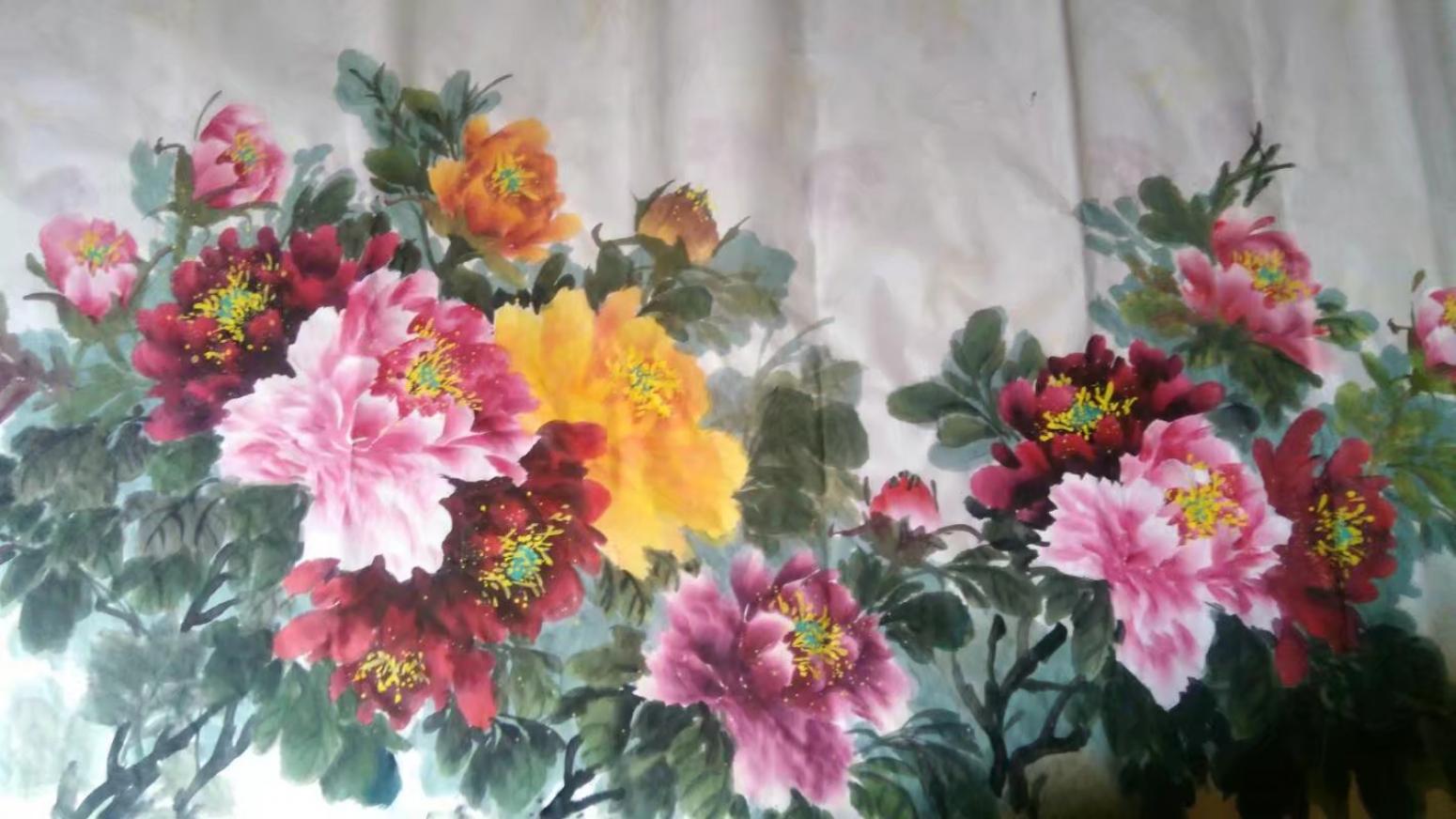 卢凤喜国画作品《富贵吉祥》