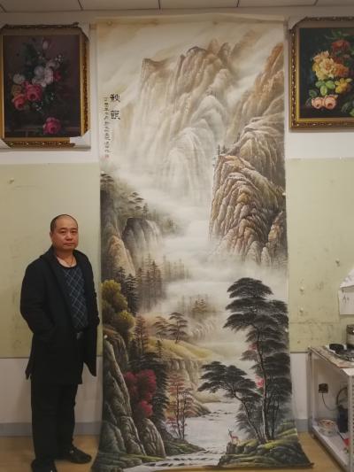 宁建华日记-彩墨山水大丈二高365宽145刚完成请老师们欣赏指导一下【图2】