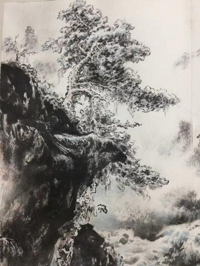 罗树辉日记-继续张家界册页《银装素裹》【图3】