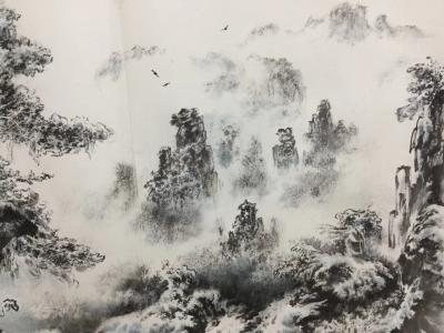 罗树辉日记-继续张家界册页《银装素裹》【图4】