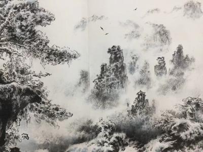 罗树辉日记-继续张家界册页《银装素裹》【图5】