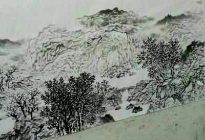 杨振华日记-千岩万壑竟还空，映水藏山片复重。青山似欲留人住，半醉半醒作奇峰。【图1】