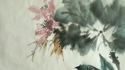 陈子华日记-试新纸《荷塘》【图3】