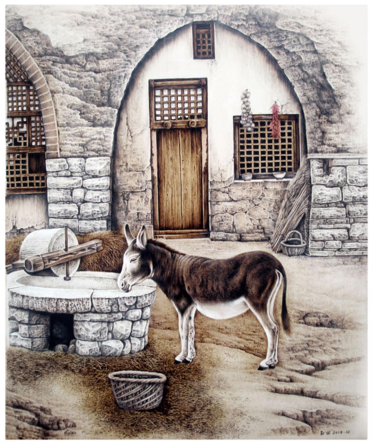 田玉田手工作品《木板烙画动物系列《狗》》【图3】