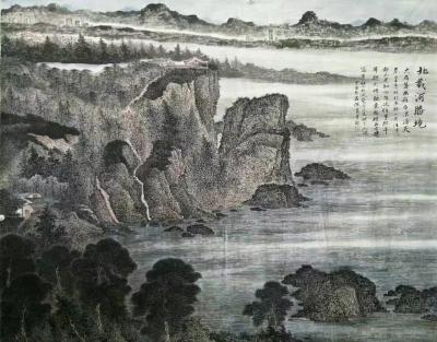 刘名杰日记-本人作品丁酉《北戴河胜境》规格180cm.145cm【图1】