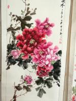 艺术家王长泉日记:《富贵凝香》，王长泉国画牡丹，已装裱。【图1】