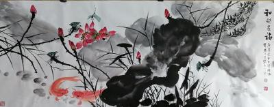 陈忠良日记-石虎先生儿子要结婚了，这是为其新房作的小六尺《和即是福》，祝他们和和满满，我们这【图1】