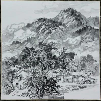 阎敏日记-罗浮山下，写生新得，国画山水，阎敏【图1】