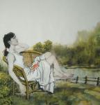 于波日志-《休闲时光》四尺斗方。【图1】