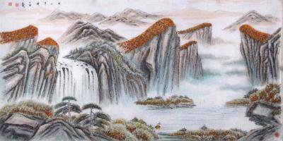 邢建明日记-四尺山水作品【图2】