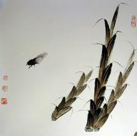 艺术家张清永日记:今日完成两幅小清新  国画《猫》《戏蝉图》张清永【图1】