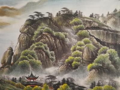 宁建华日记-最新创作大六尺彩墨山水献给老师们欣赏指导【图2】