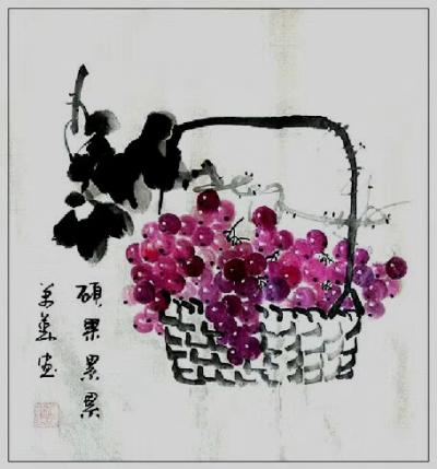 李万勤日记-背临小写意葡萄，冷夜里忘却寒冷。【图4】