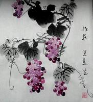 艺术家李万勤日记:背临小写意葡萄，冷夜里忘却寒冷。【图4】