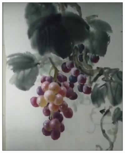 李万勤日记-背临小写意葡萄，冷夜里忘却寒冷。【图8】