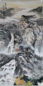 艺术品图片：艺术家张喜才国画作品名称《高山流水》价格1200.00 元