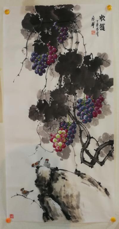 韩宗华日记-节日密集，推出国画《硕果累累》《收获》，送礼佳品【图3】