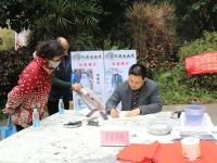 艺术家金新宇日记:近日，为送文化下乡，书画进万家，在室外温度只有5度的天气中站【图0】