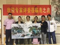 艺术家粟盛林日记:深圳鹿之岛艺术中心邀请！现场挥毫作画《春江垂钓》【图0】