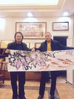 艺术家叶仲桥日记:日前海峡两岸文化交流协会马主席和广东省国安厅刘处前来合作交流【图1】