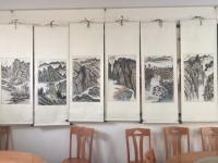 艺术家刘传军日记:应邀中国传统山水画讲座。
第二十五讲，本学期主讲课程阶段性【图0】