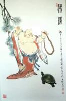 艺术家窦世魁日记:国画大佛系列欣赏,窦世魁,《吉祥如意》《皆大欢喜》《佛缘》《【图3】