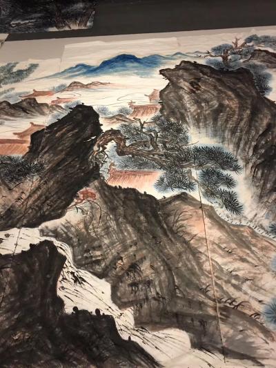 周鹏飞日记-中央党校大展将要结束！应党校之约：将为图书馆创作7X2米国画巨作：然画室无暖气⋯【图3】