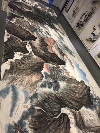 周鹏飞日记-中央党校大展将要结束！应党校之约：将为图书馆创作7X2米国画巨作：然画室无暖气⋯【图8】