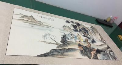 侯峻山日记-中国美术家协会会员侯峻山老师四尺山水作品。【图1】