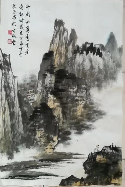 杨玉忠日记-尽情挥洒，工拙非所计也，友人見而赏之，以为有梁师砺平夫子之韵味，漫题数语博方家一【图3】