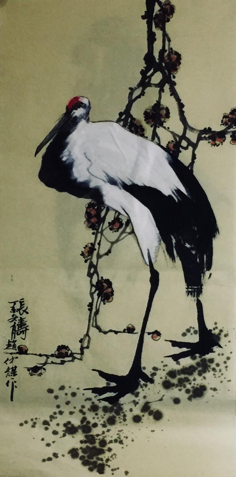 赵仲谋国画作品《长寿图》【图0】