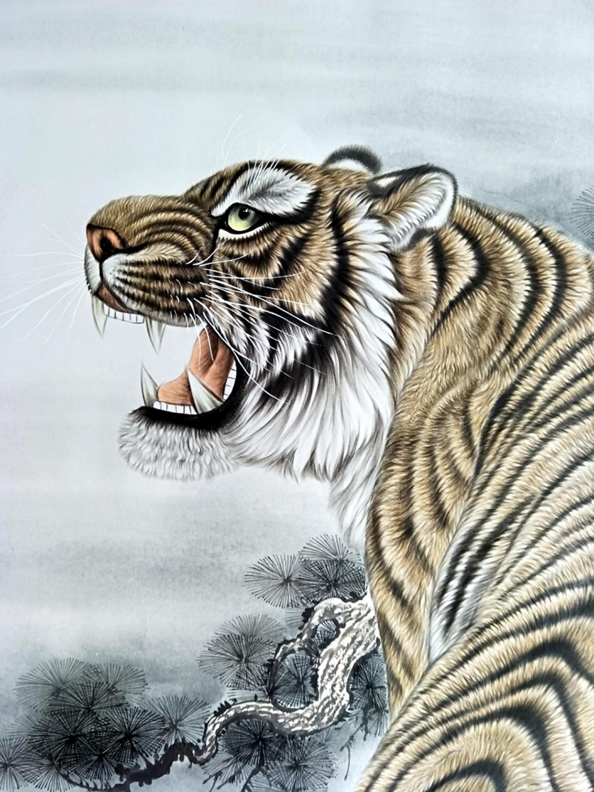 石海博国画作品《雄风万里》【图1】