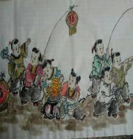 艺术家侯同印日记:长卷百子图创作中……【图0】