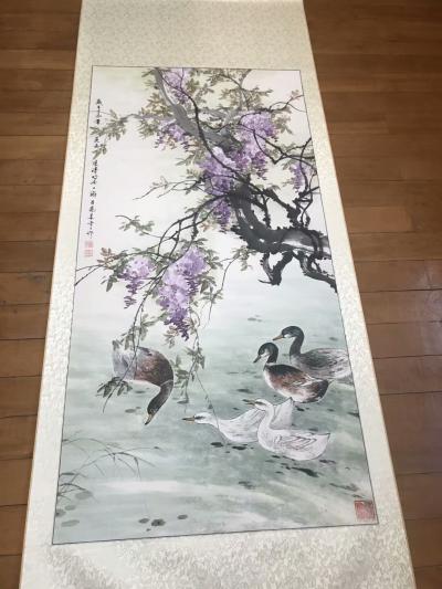 徐建清日记-新近完成的国画作品《庭院惊艳》【图2】